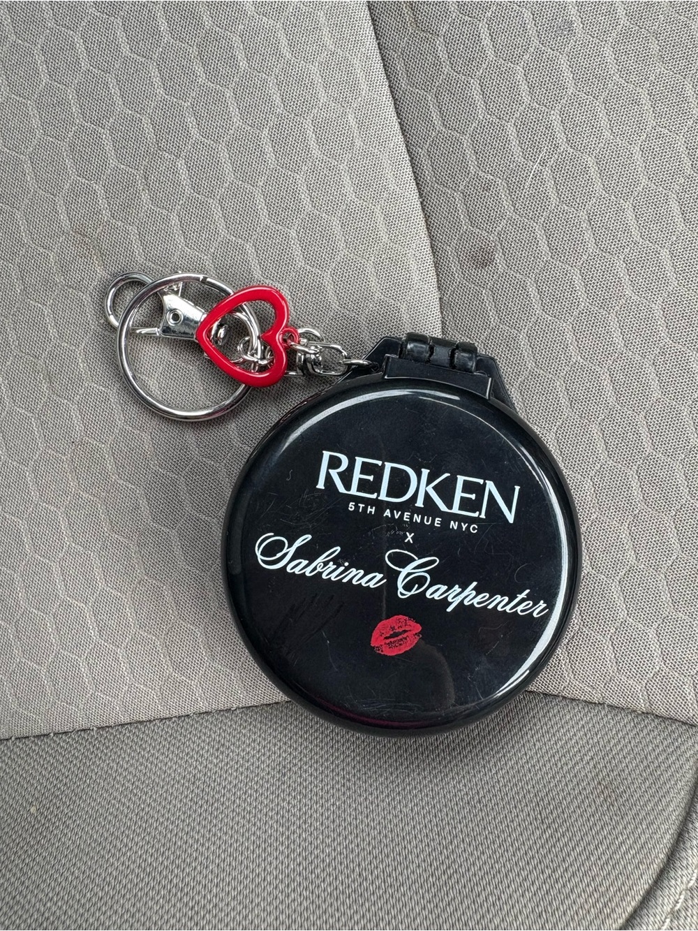 Redken x Sabrina Carpenter Black Compact Mirror Keychain Limited Edition